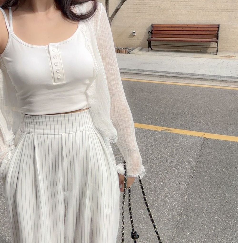 여리여리 레이스 버튼 시스루 가디건 브이넥 여름가디건 상세 이미지 41