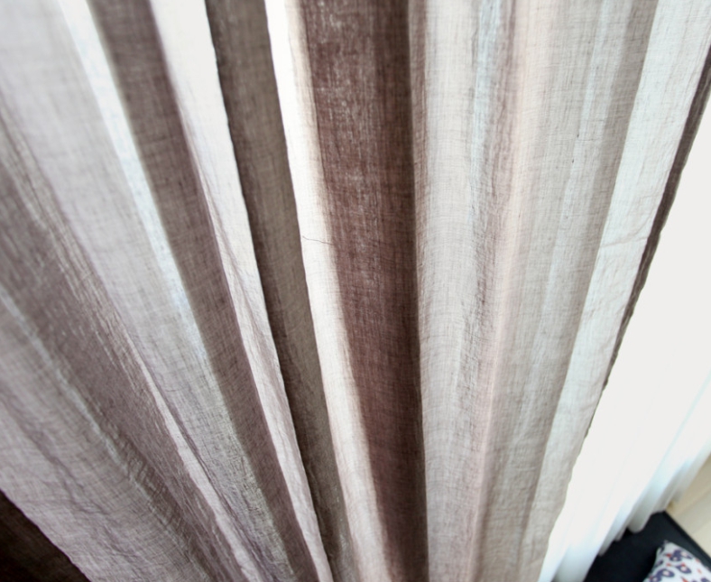 아사커튼 - 브라운 챠르르 속커튼 여름 맞춤제작