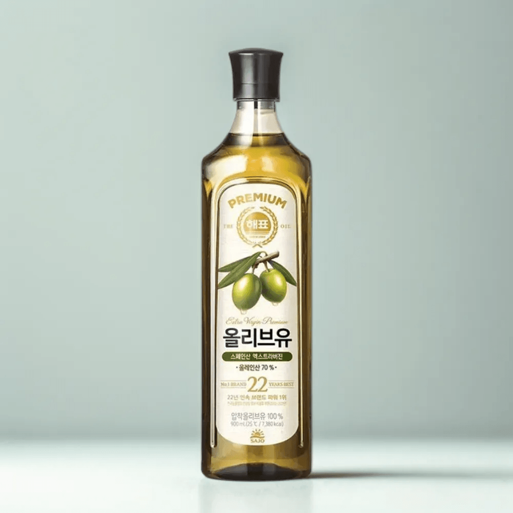 해표 올리브유 엑스트라버진 압착올리브유 900mL : 홀리카인