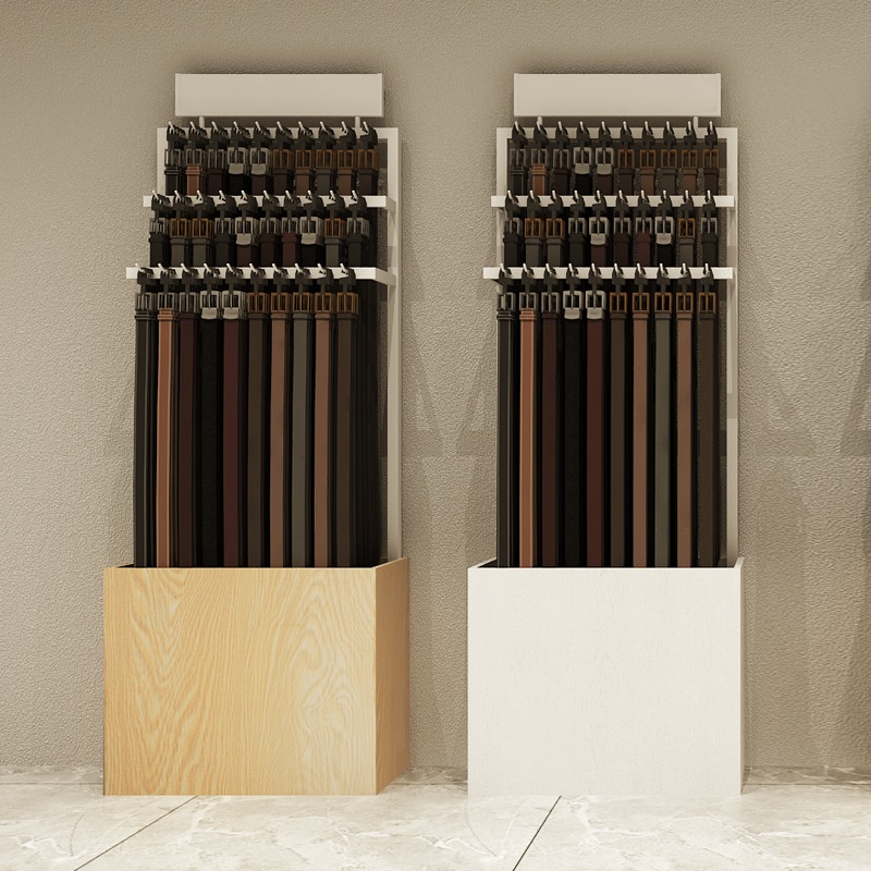 허리띠 진열대 넥타이 벨트 목도리 행거 매장 거치대 판매대 검정 500 51x25x165cm - 상세 이미지 4