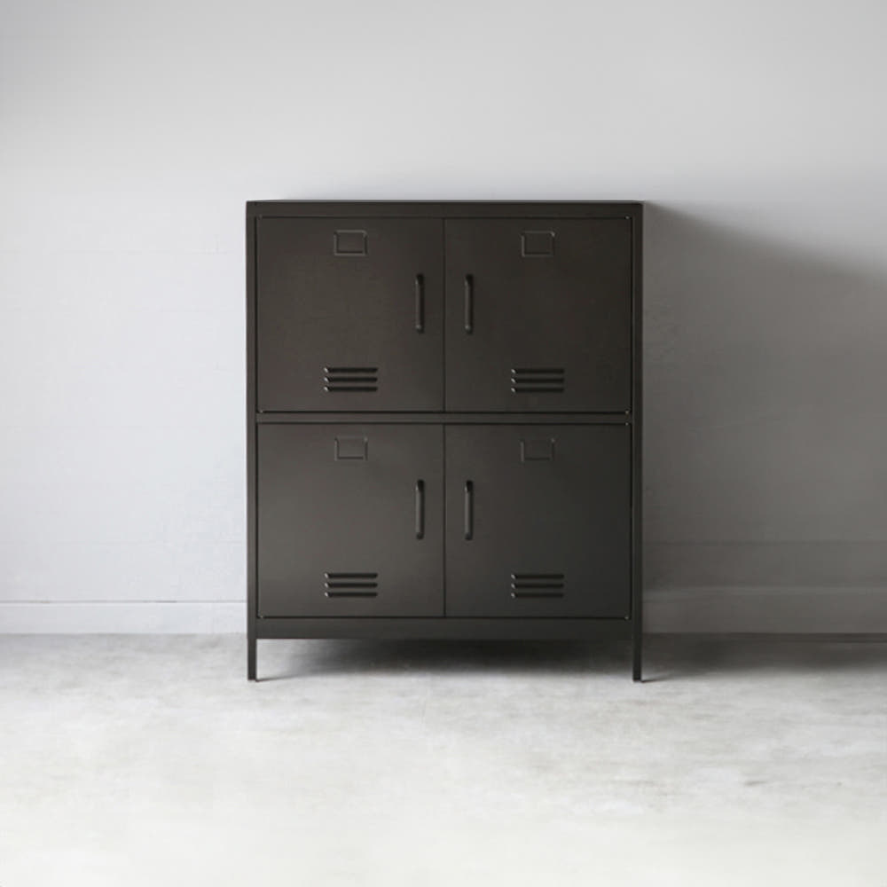 MKB 캐비넷 4문 수납장 9131110 913x455x1110mm, 2단, 블랙 1566.1603 - 메인 이미지