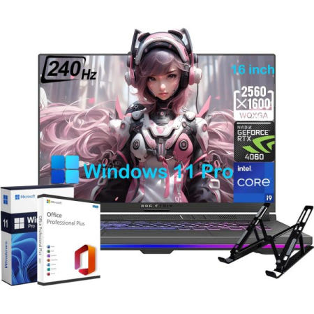 ASUS [해외]ASUS ROG Strix-G16 게이밍 노트북 - Microsoft Office 수명, 16인치 240Hz WQXGA 디스플레이 | 인텔 24코어 i9-14900HX Ge