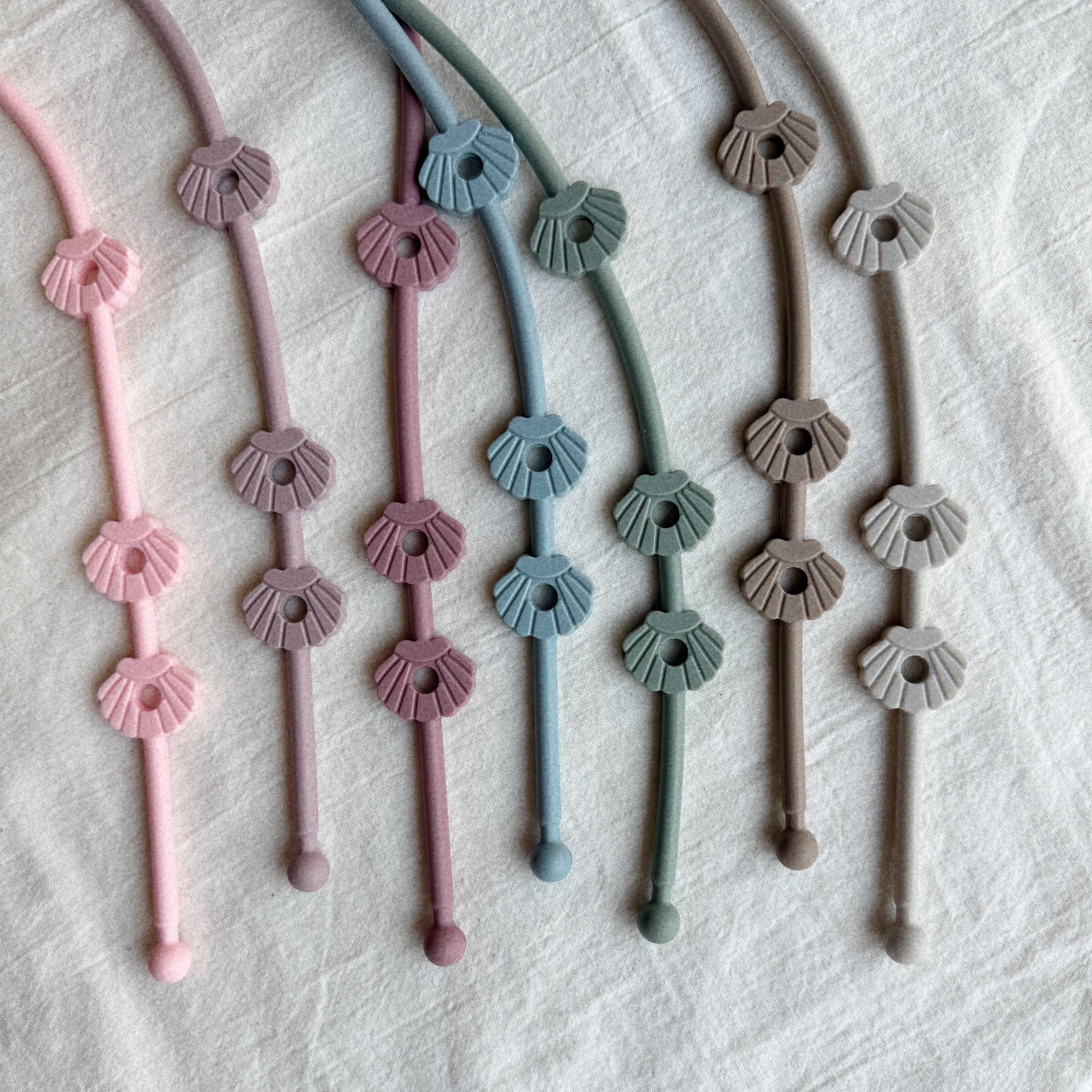 데니쉬스튜디오 실리콘 멀티 스트랩 신생아 클립 조개