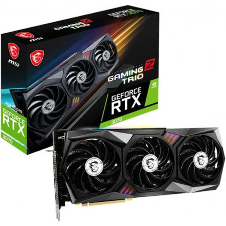 msi [해외]MSI GeForce RTX 3070 게이밍 Z 트리오 8G LHR 그래픽 카드 - 8GB GDDR6, 1845MHz, PCI Express 4세대, 256비트, 3배 DP
