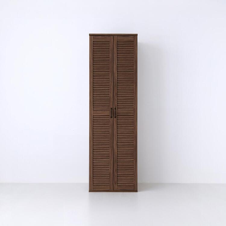 헤인 옷장 2문 60195 600mmx590mmx1950mm, 2단, 미들브라운 1783.8882 - 메인 이미지