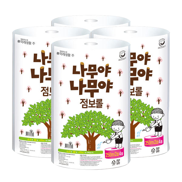 미래생활 나무야나무야 점보롤화장지 250m 4롤x4팩 : 라운엘