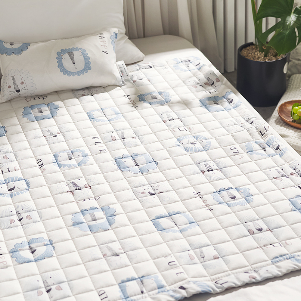 라이언 인견 여름 침대 패드 아이방 여아 남아