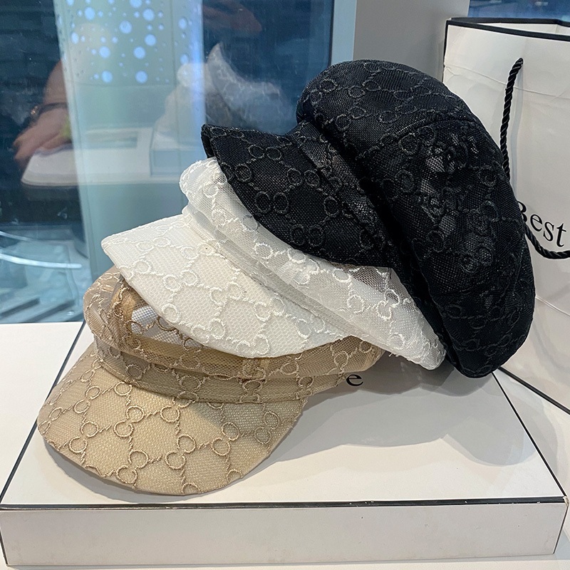 여자 헌팅캡 메쉬 베이스 여름 통기성 햇빛 가림 다용도 제트 하얀색 M(56-58cm) - 상세 이미지 3