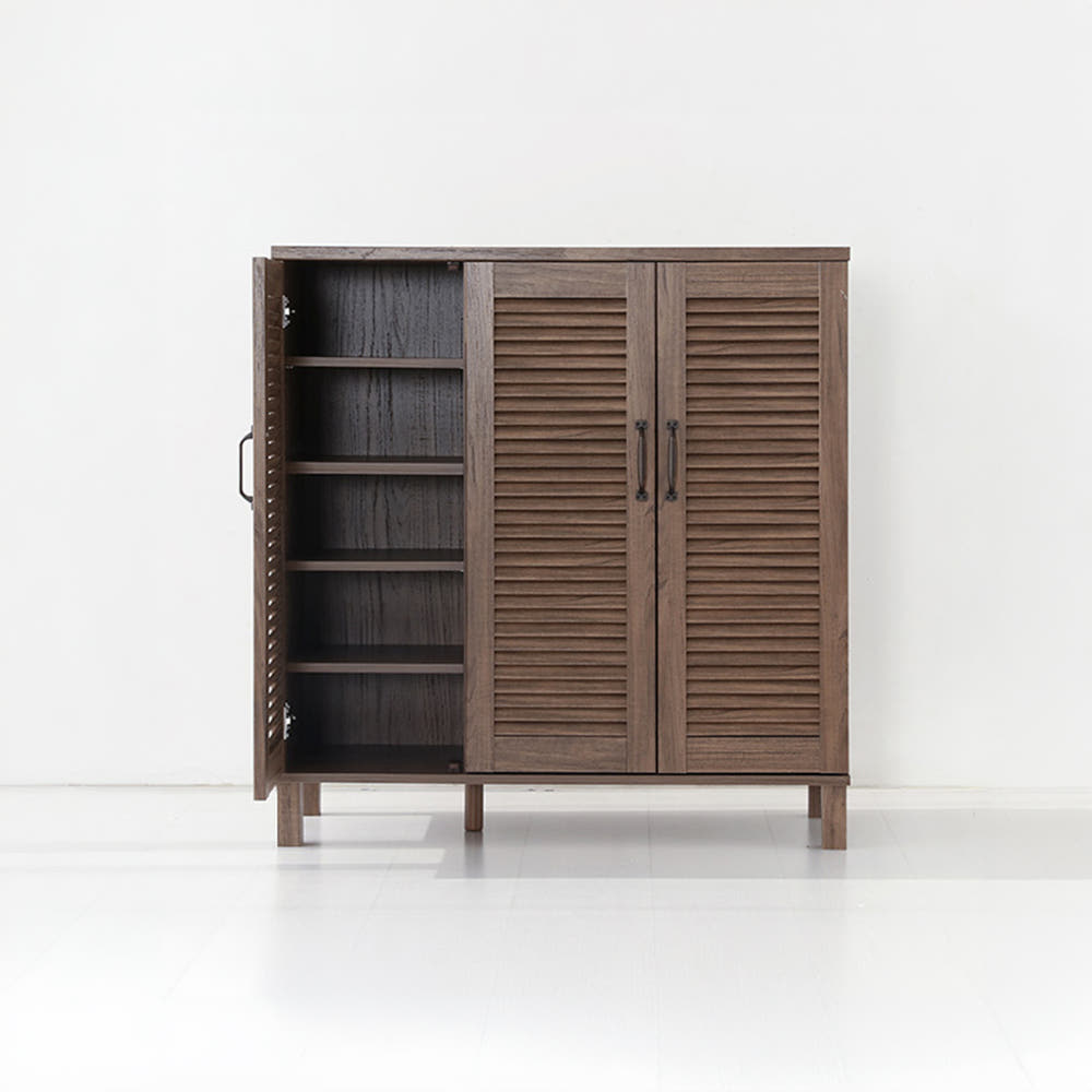 헤인 낮은3문 수납장 SHBM9490 일반형 900mmx350mmx935mm, 5단, 미들브라운 6832.0167 - 상세 이미지 3