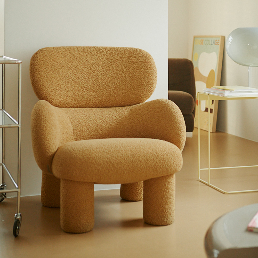 [빠른배송] 알로소 엘머 1인소파 패브릭소파 (암체어, 부클레패브릭)