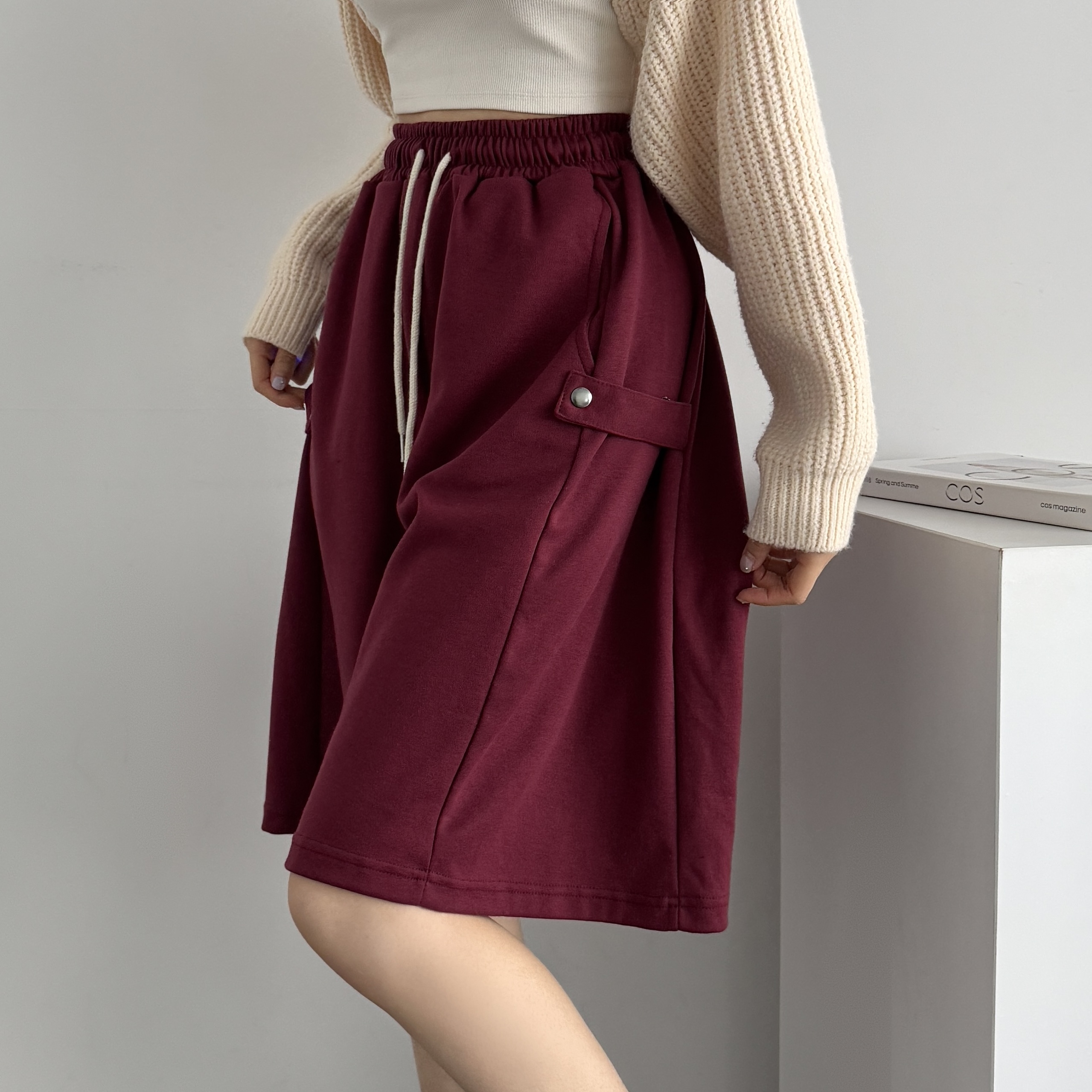 여름 여성 키작녀바지 치노팬츠 버뮤다반바지 - 상품 이미지