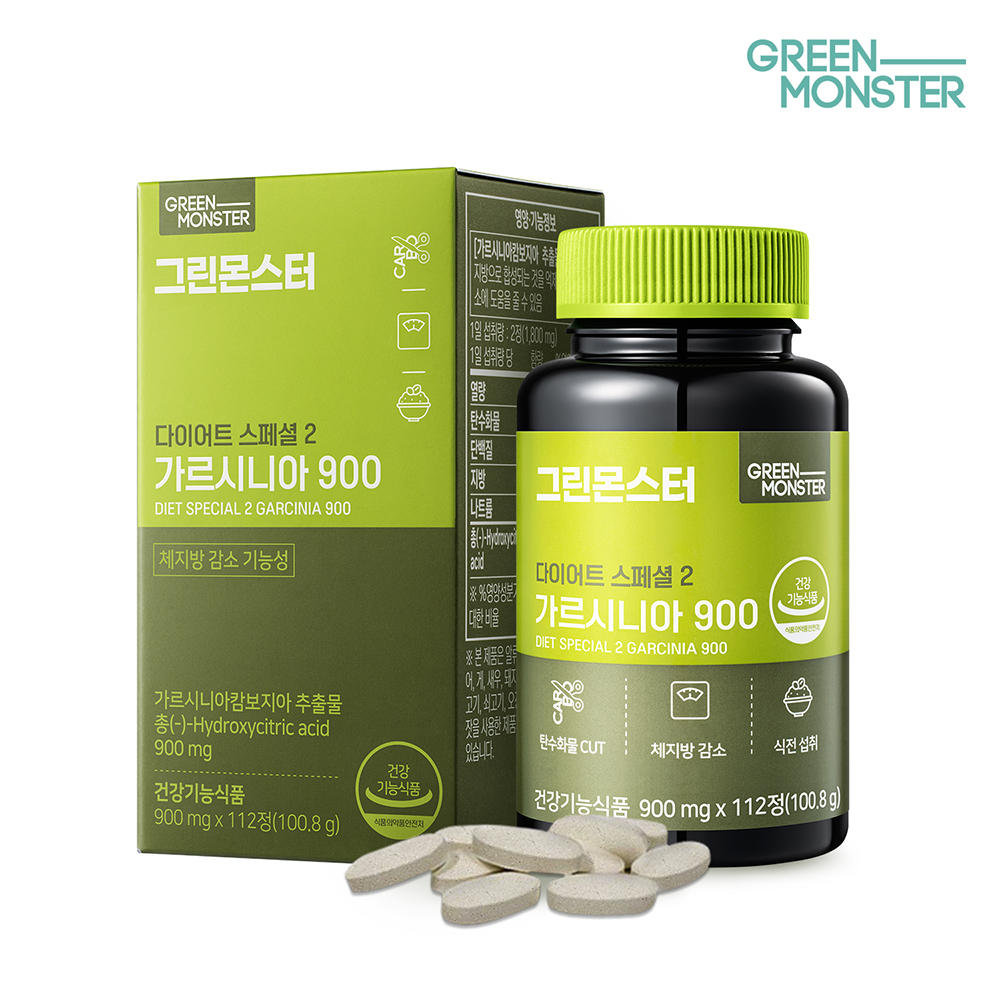 그린몬스터 다이어트 스페셜2 가르시니아 (체지방 감소 보조제) 112정, 1개 제품 이미지