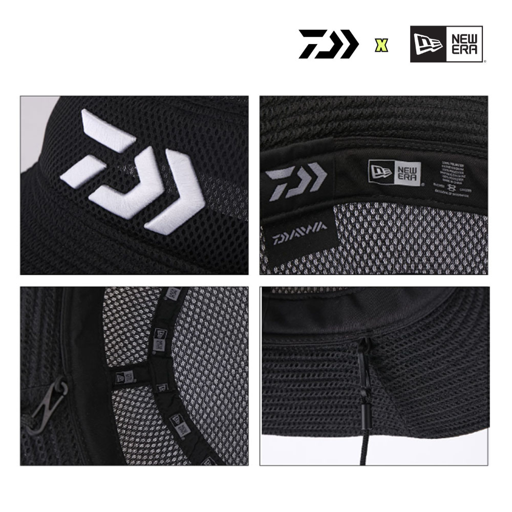 다이와 25SS 벙거지 DC-6015NK 풀메쉬 버킷햇 뉴에라 콜라보 블랙 L-XL (611360) - 상세 이미지 4