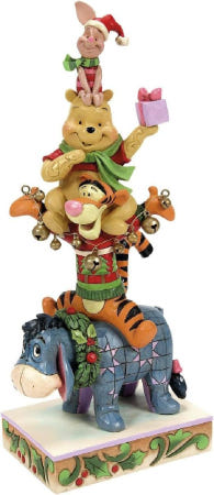 [해외]Enesco 디즈니 트레디션 by Jim Shore Winnie the Pooh and Friends Stack Figure 9.75인치 다색 묶음배송가능