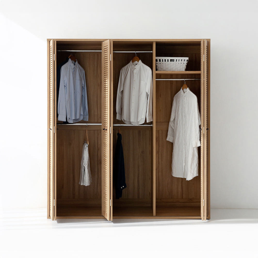 헤인 옷장 6문 178195 1770mmx590mmx1950mm, 2단, 캄포어베니어 3719.1601 - 상세 이미지 4