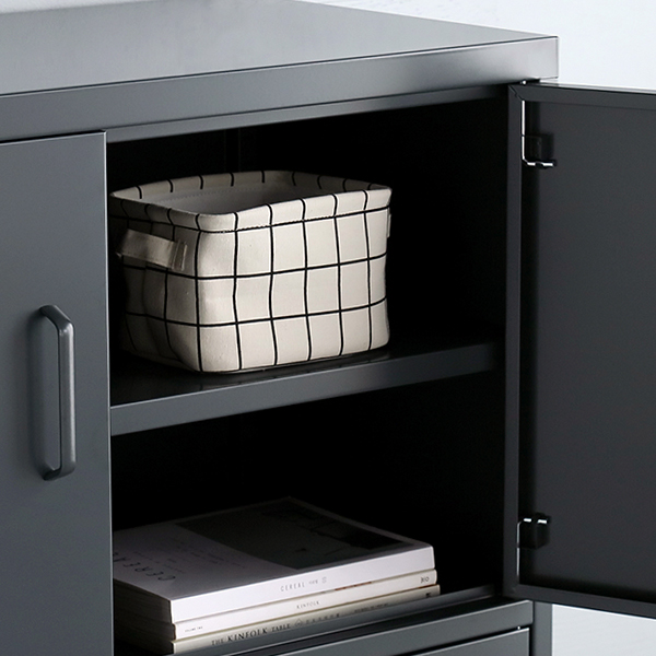 MKB 캐비넷 4문 수납장 9131110 913x455x1110mm, 2단, 다크그레이 9085.4671 이미지 7