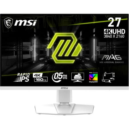 [해외]MSI MAG 274URFW 27인치 4K 게이밍 모니터, 3840 x 2160(UHD), 0.5ms 응답 시간, 160Hz, HDR 400, HDMI, DP 포트, 기울기