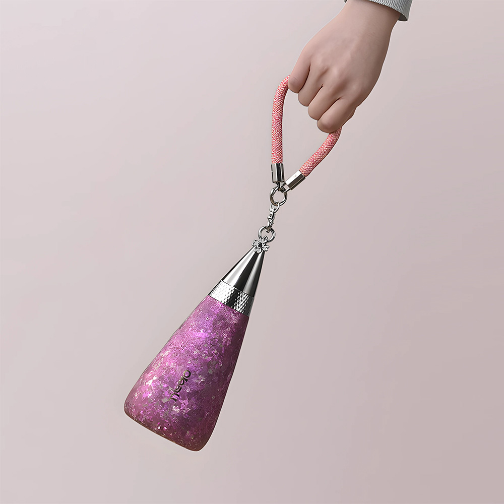 티타늄 엣지 오볼 텀블러 350ml 스텐 미니 빨대 손잡이 보온 보냉 휴대용 콜드컵 고급 선물 개업 행사 집들이 - 상세 이미지 5