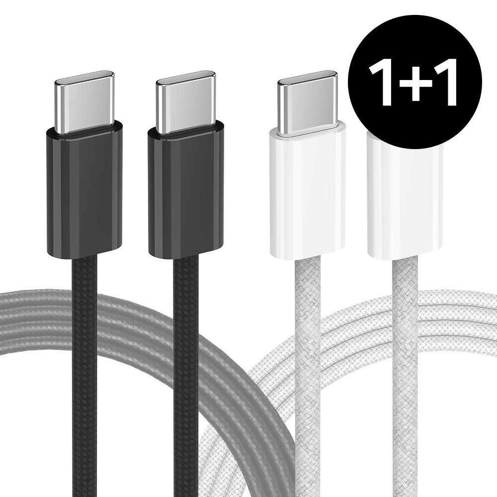 1+1 비트 240W C타입 to C USB PD 고속 충전 패브릭 케이블