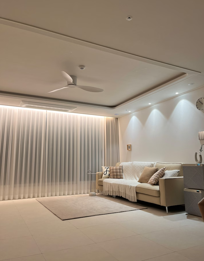 셀프 LED 커튼박스 리모컨 간접조명 인테리어 붙이는 무선 침대 줄조명 웜화이트 2M