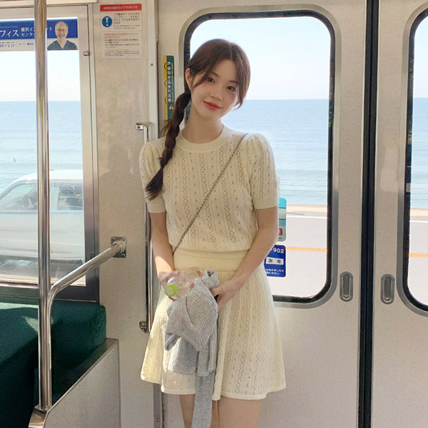 제니에 스카시 니트 투피스 세트 st2849