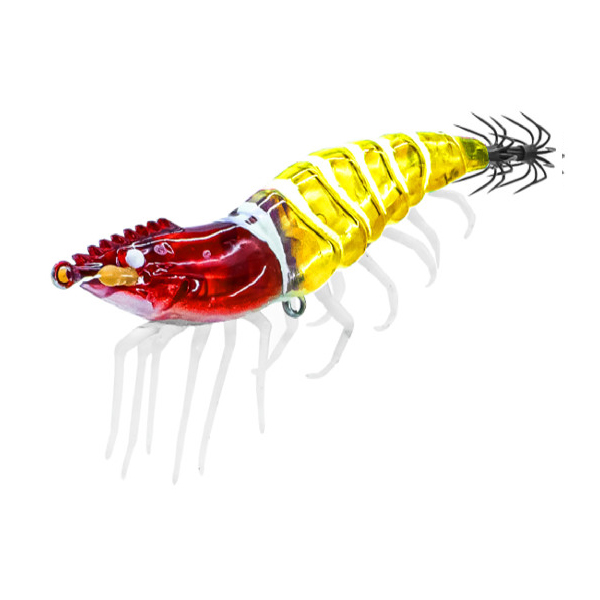 치카라 리얼 에기 새우 실리콘 다리 심해 갑오징어 리얼쉬림프 레드헤드 골드, 6cm - 상품 이미지