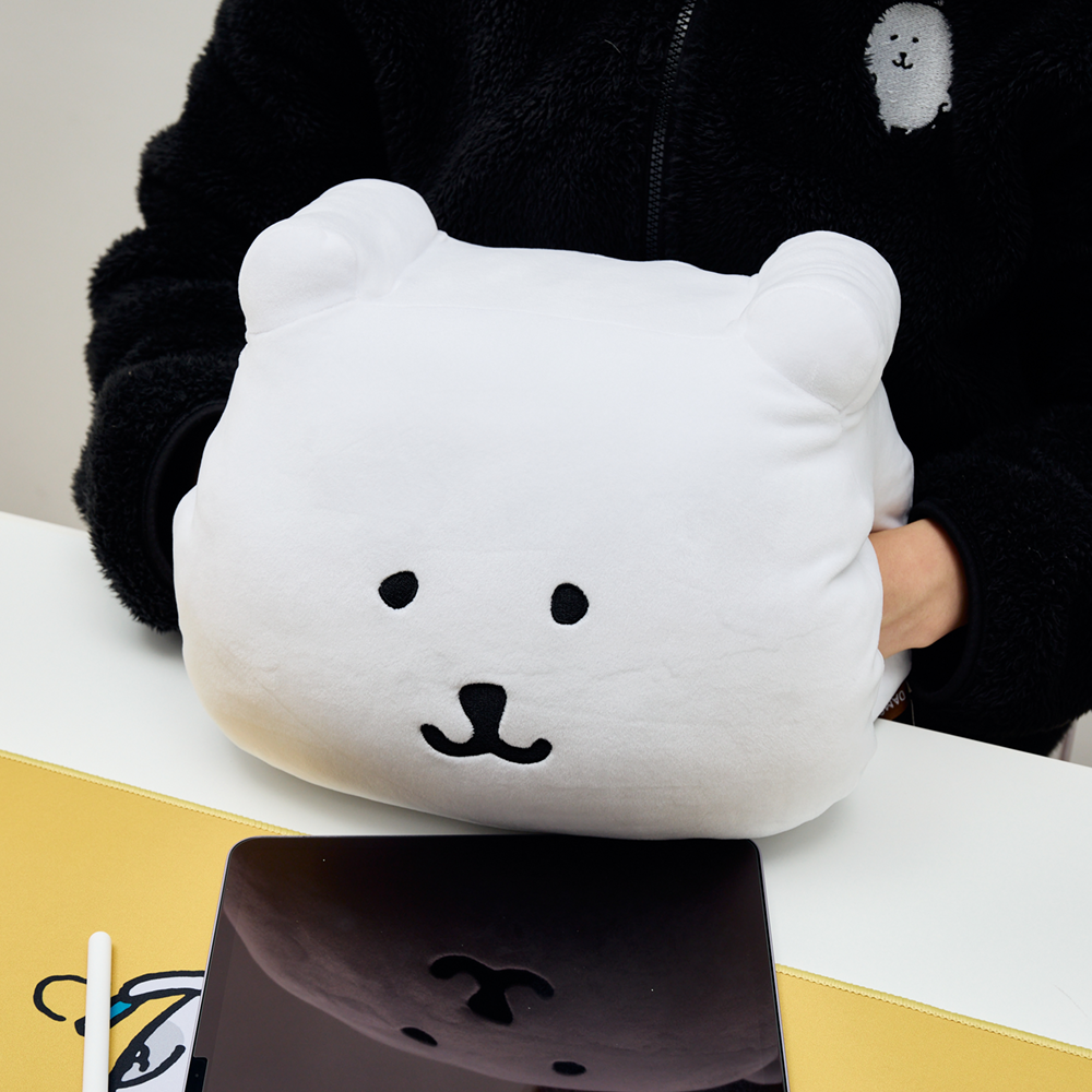 담곰이 얼굴 반전 쿠션 핸드워머 봉제 모찌 농담곰 캐릭터 굿즈 - 상세 이미지 2