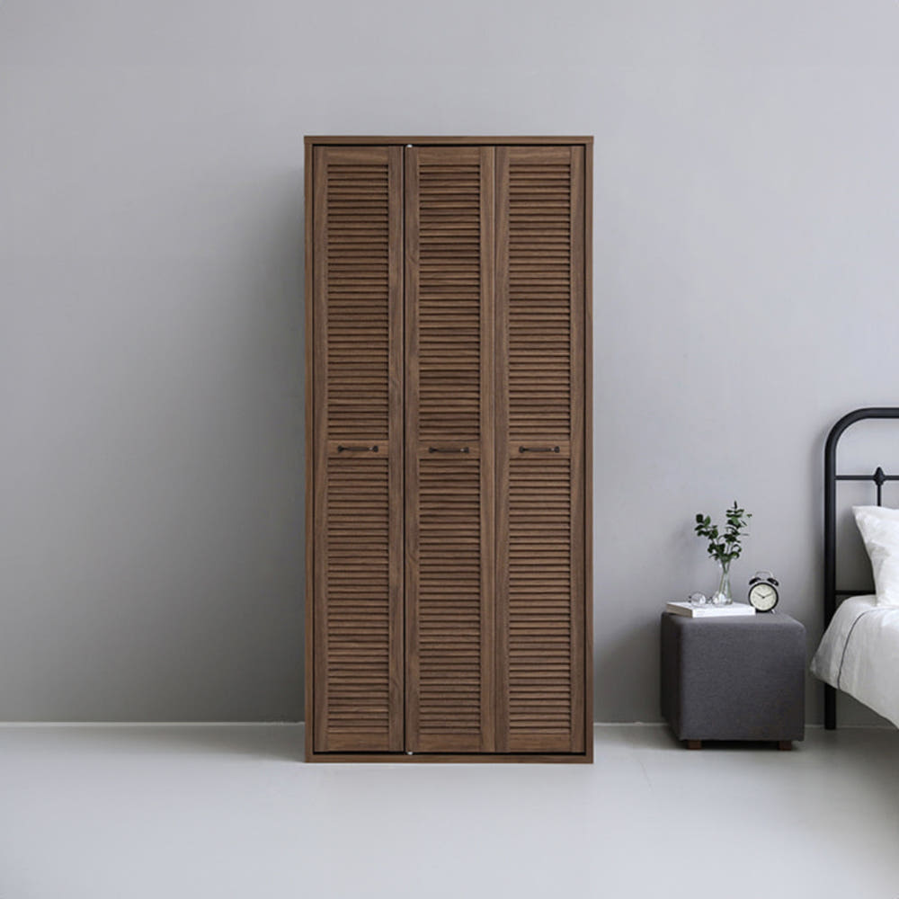 헤인 옷장 3문 90195 900mmx590mmx1950mm, 미들브라운 8701.4170 - 상세 이미지 2