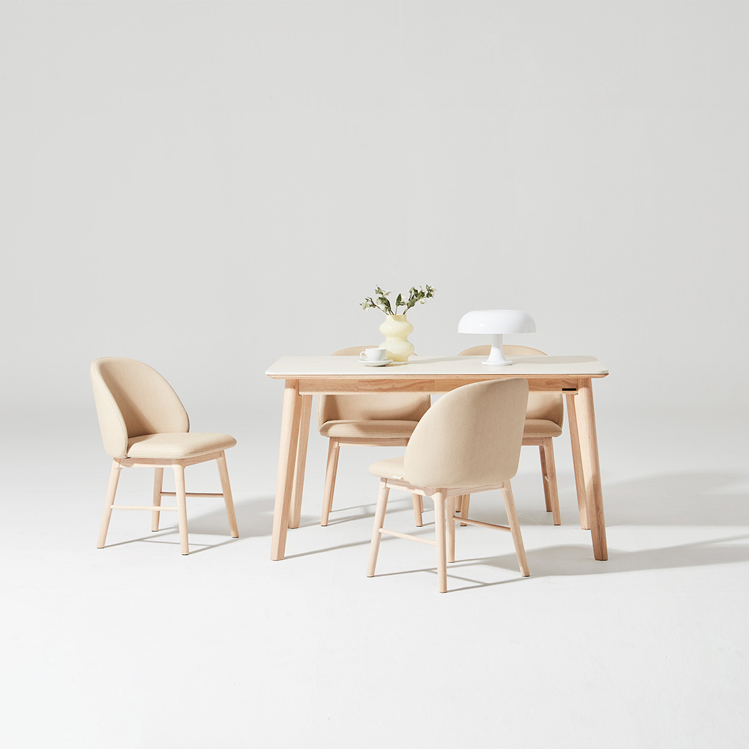 한샘 도노 내추럴 세라믹 4인 식탁세트(컴피 의자4 포함)