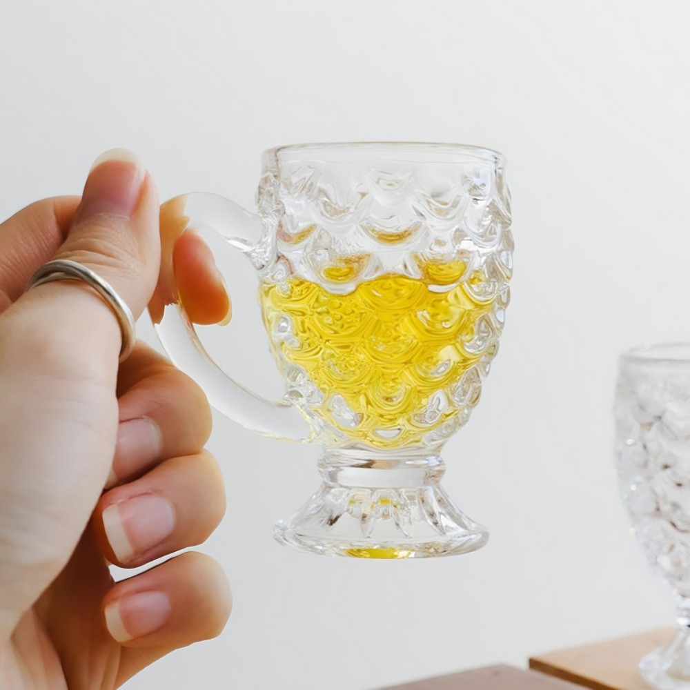 손잡이 소주잔 특이한 미니 귀여운 작은 유리 반잔 술잔 고량주 백세주 커플 집들이선물 - 상세 이미지 2