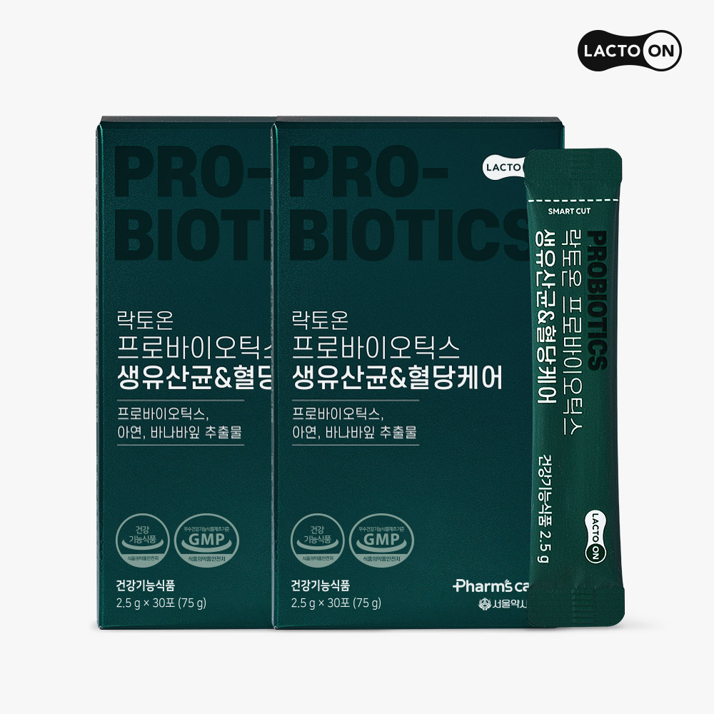 락토온 서울약사신협 프로바이오틱스 생유산균&혈당케어 30포, 2개