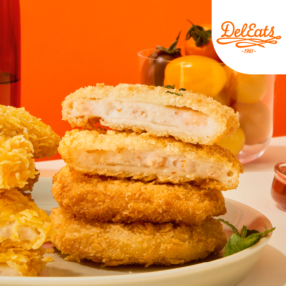 델리츠 통살새우까스 10개 800g 통새우살 가득 프리미엄 새우패티 새우버거 냉동