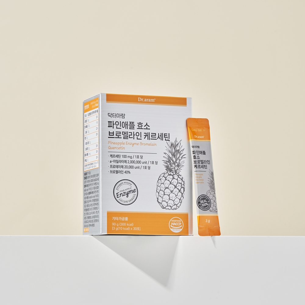 브로멜라인 파인애플 효소 퀘르세틴 케르세틴 닥터아람 3g x 30포 - 상세 이미지 2