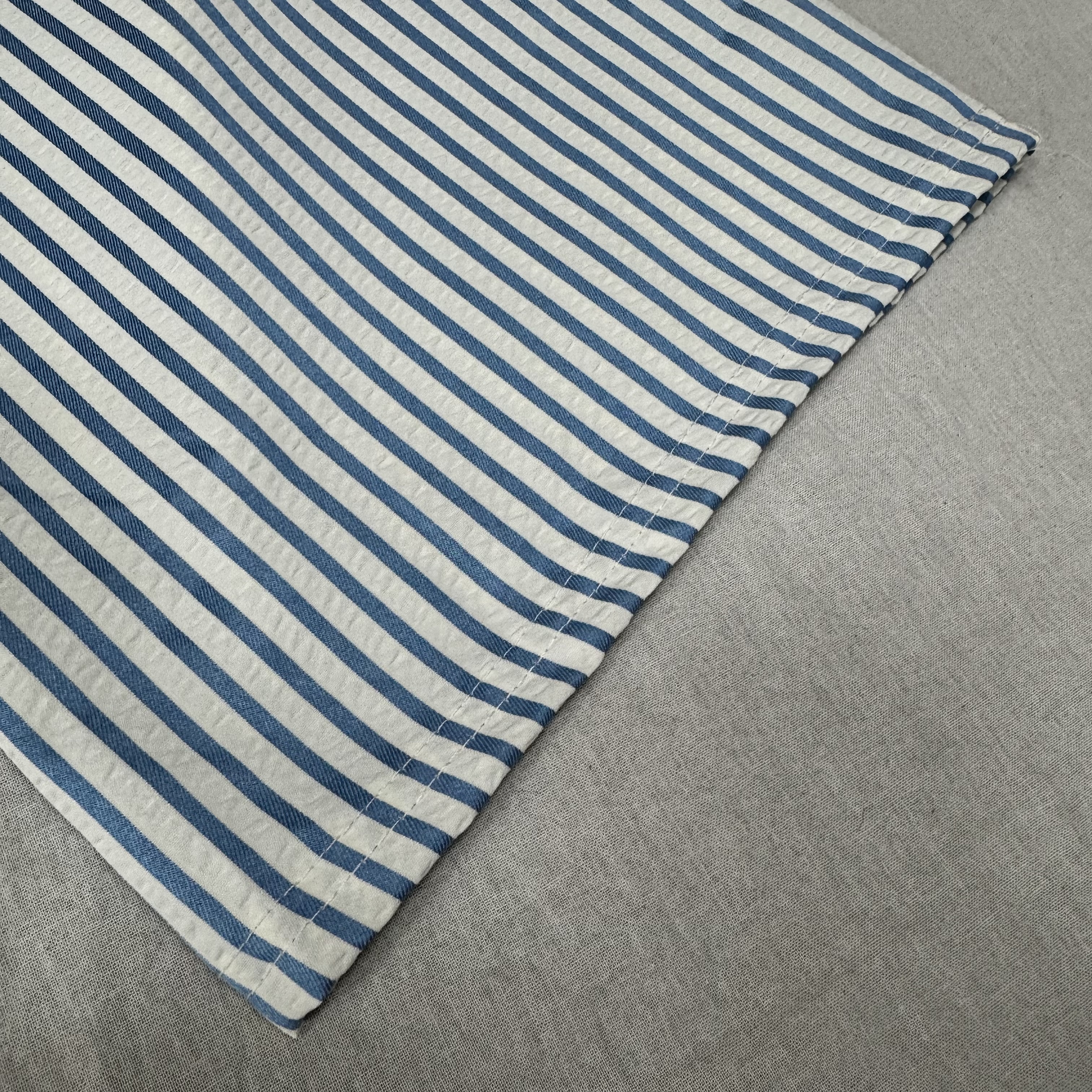 여름 고무줄 냉장고 바지 와이드 스트라이프 팬츠 - 상세 이미지 4