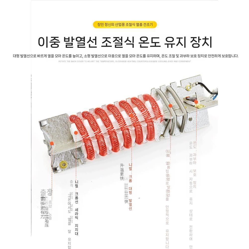 소형 열풍기 고출력 온도조절 히팅기 2500W 보급형 디지털 히팅건 세트 - 상세 이미지 5