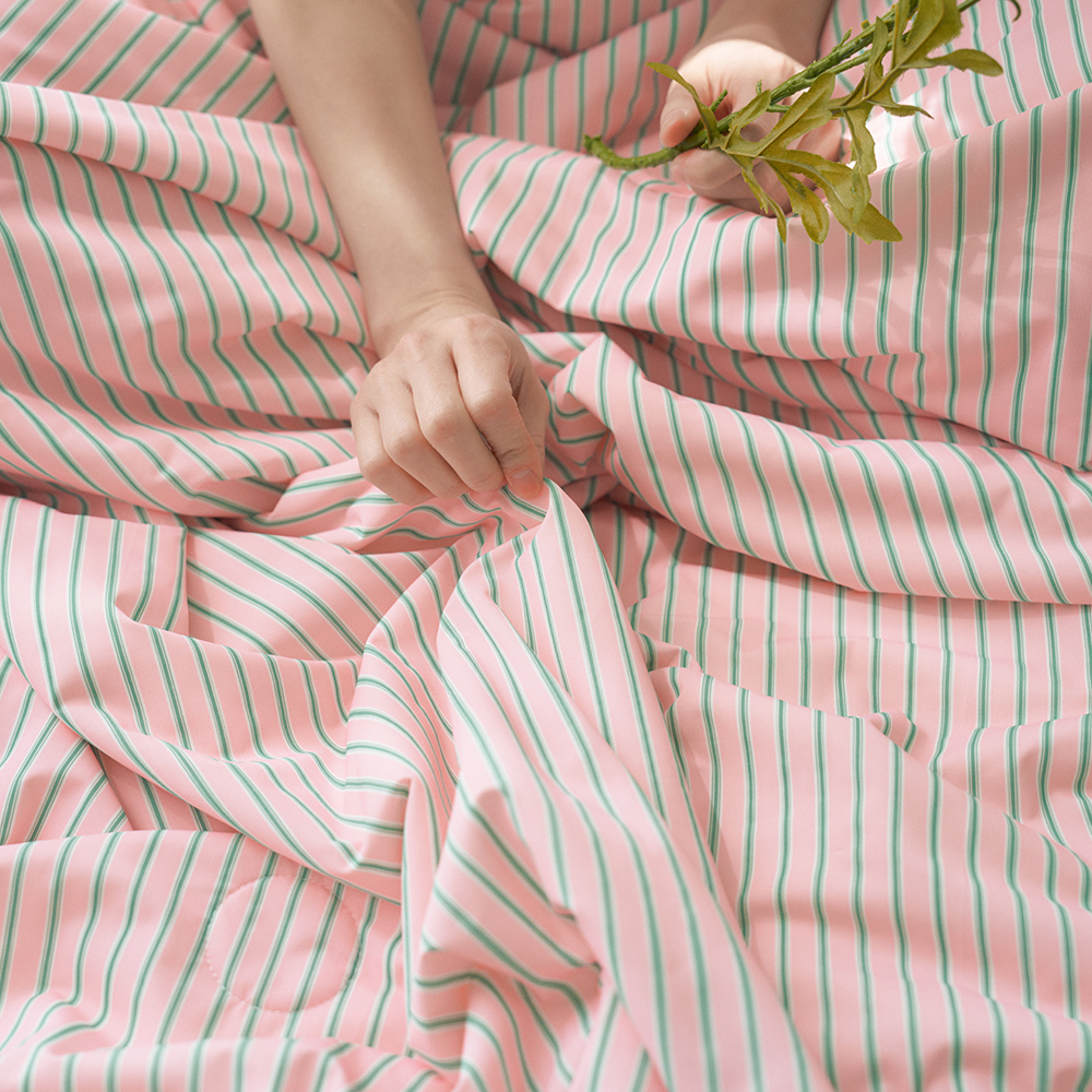 히말라야 쿨링 냉감이불 부드러운 아이스 쿨링 스트라이프 차렵이불 SS 150x200cm - 상세 이미지 3