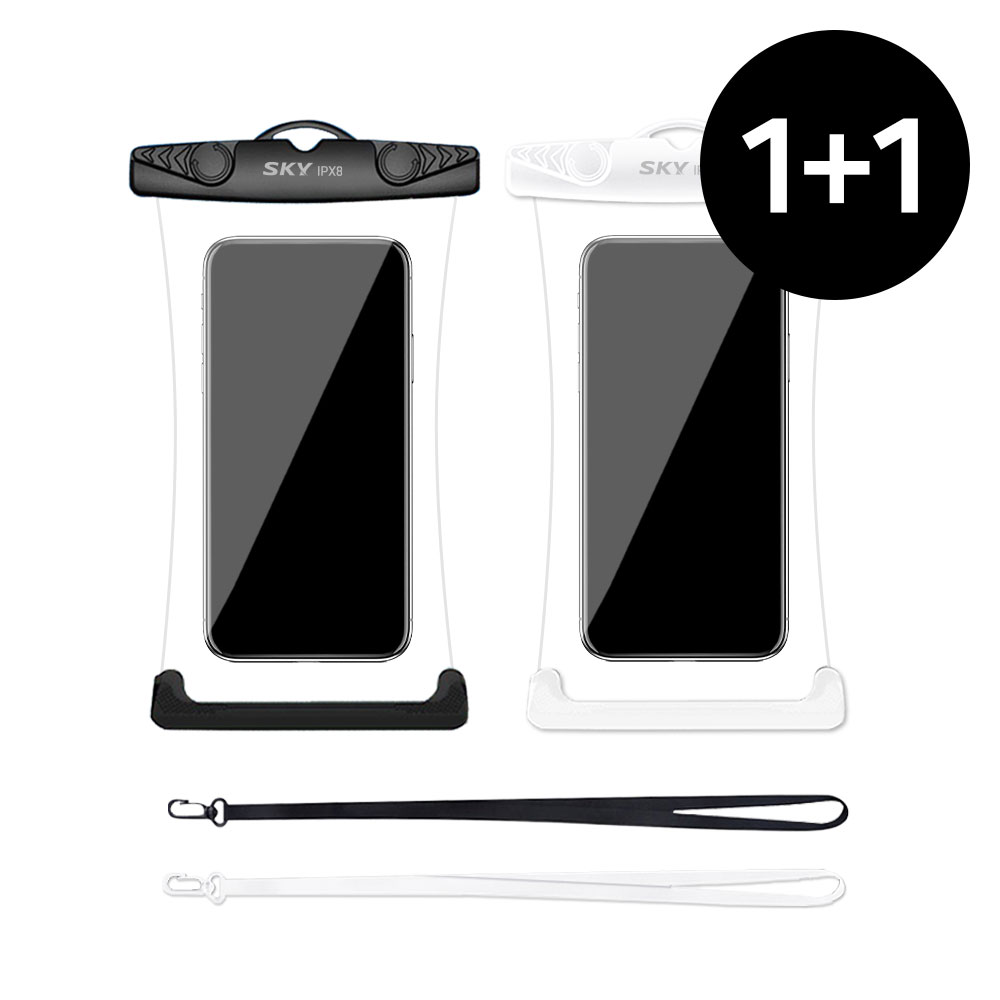 1+1 웰 IPX8 360도 터치 핸드폰 방수팩 갤럭시 아이폰 휴대폰 스마트폰 수중촬영 + 목걸이 스트랩
