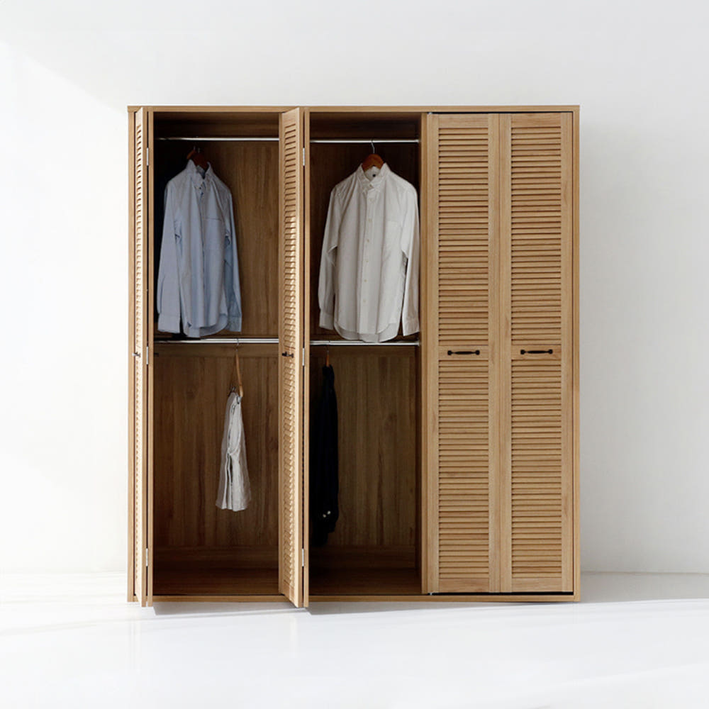 헤인 옷장 6문 178195 1770mmx590mmx1950mm, 2단, 캄포어베니어 3719.1601 - 상세 이미지 3