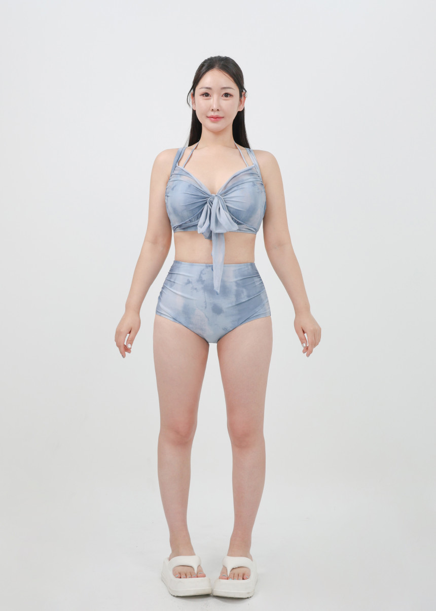 [XL-4XL/빅사이즈] 만다린 비키니 래쉬가드 체형커버 긴팔 셔링 수영복 + 커버업 4피스 세트 상세 이미지 23