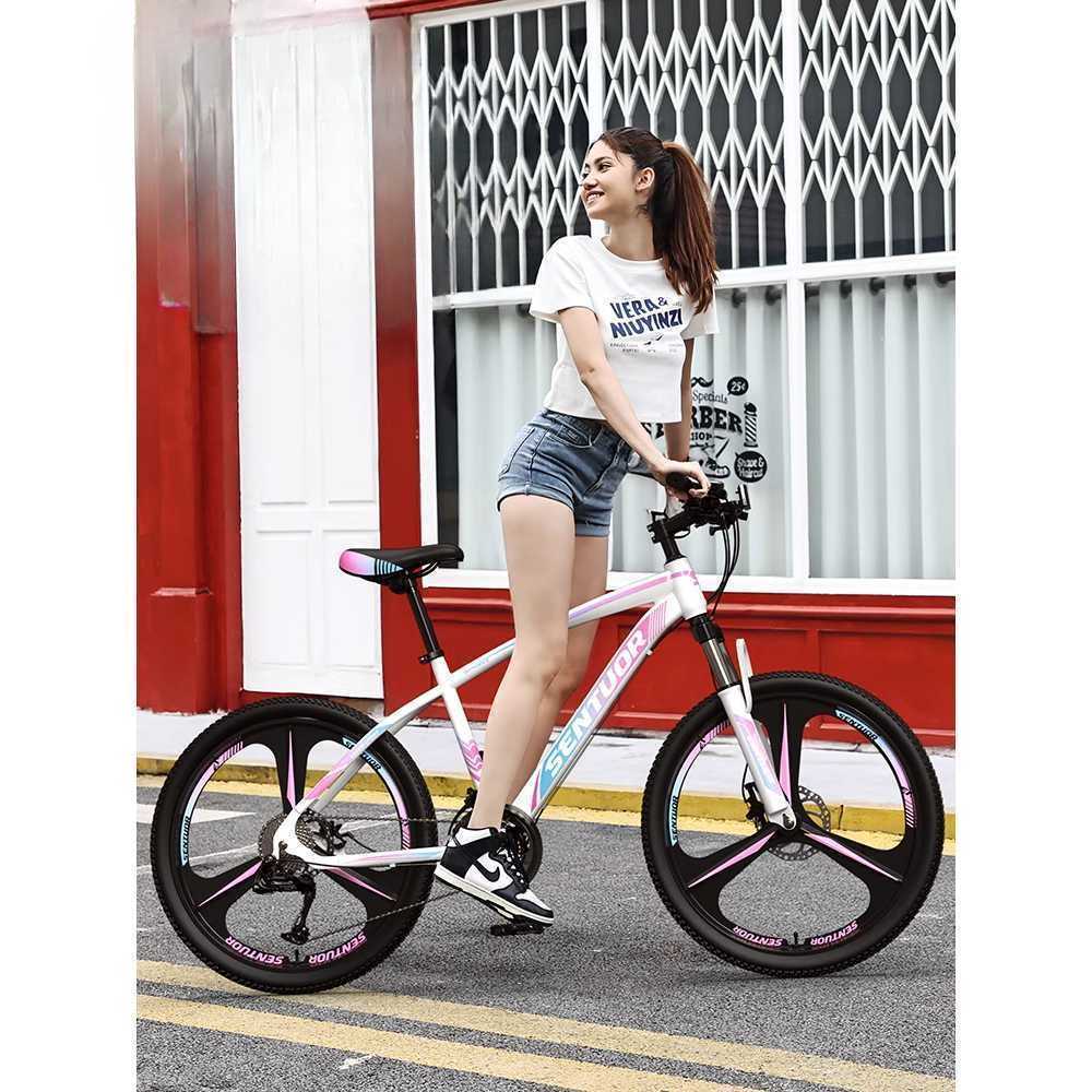 J2K 여성용 산악 자전거 통근용 MTB 자전거 24인치 컬러풀 파우더 21단 - 상품 이미지