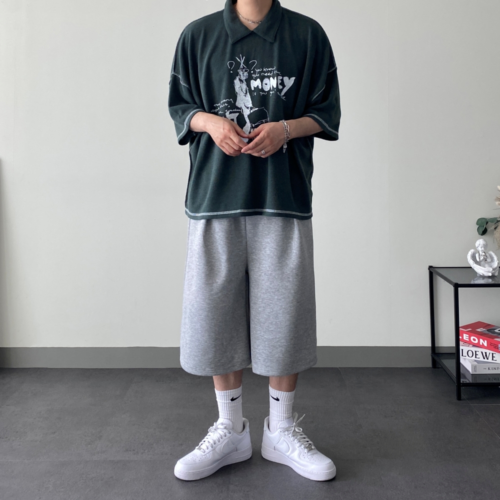 남자버뮤다팬츠 7부버뮤다 남자와이드반바지 이미지 7