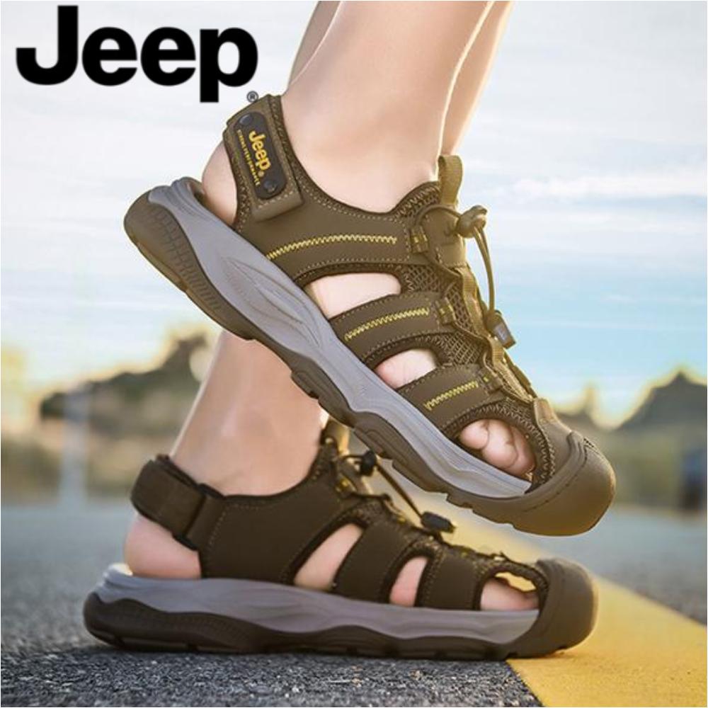 Jeep 남성 여름 샌들 트레킹 아쿠아슈즈 비치슈즈 가벼운 스포츠 샌달 발편한 물놀이 - 상품 이미지