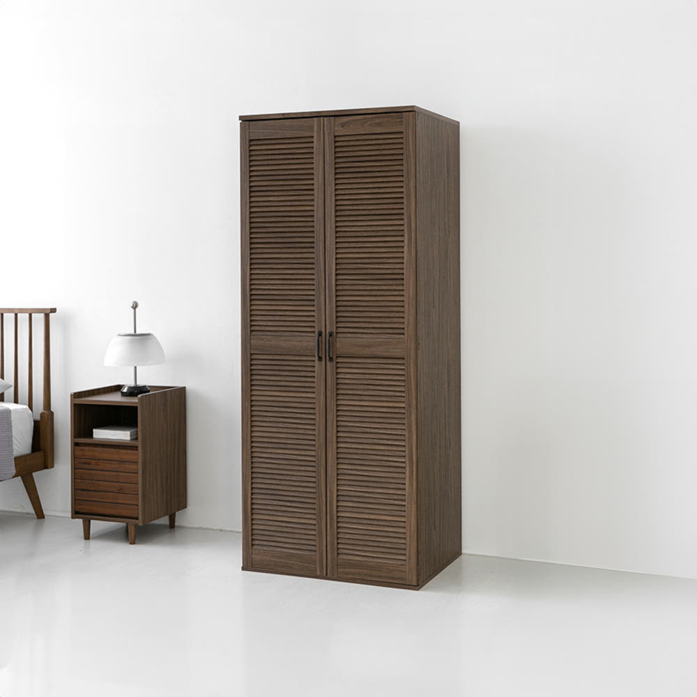 헤인 옷장 넓은 2문 80195 GIM19580 800mmx590mmx1950mm, 2단, 미들브라운 1858.3658 - 상세 이미지 5