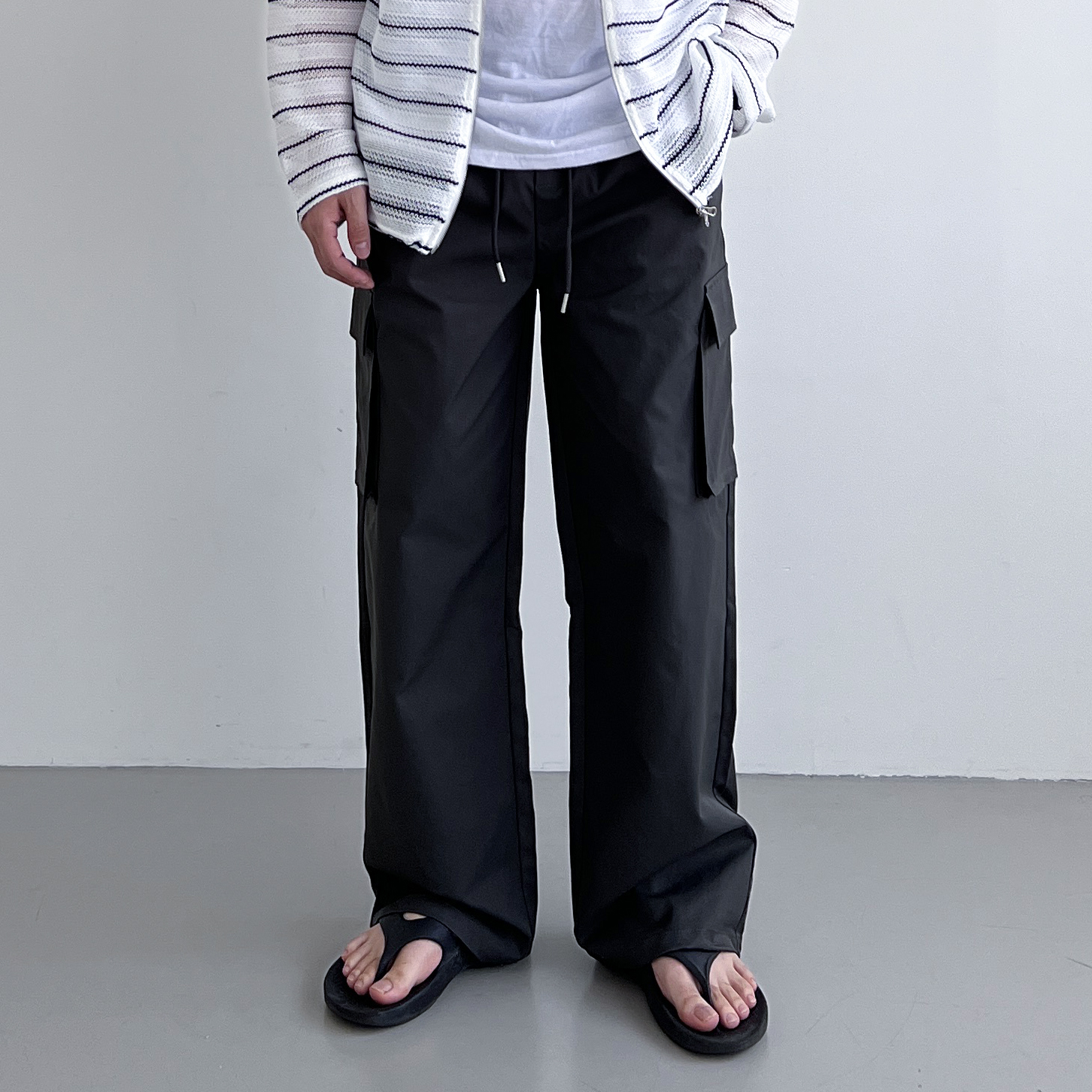 나일론카고팬츠 여름건빵바지 남자와이드팬츠 백바지 - 상세 이미지 2