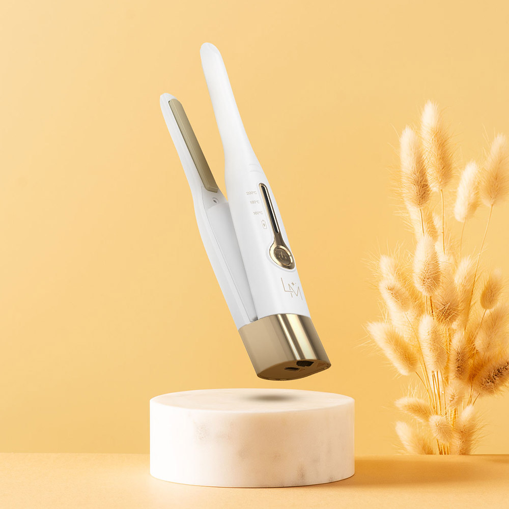 루모스 무선 미니 뿌리볼륨 고데기 앞머리 휴대용 C타입 충전 남자 매직기 OJELHS01W 화이트