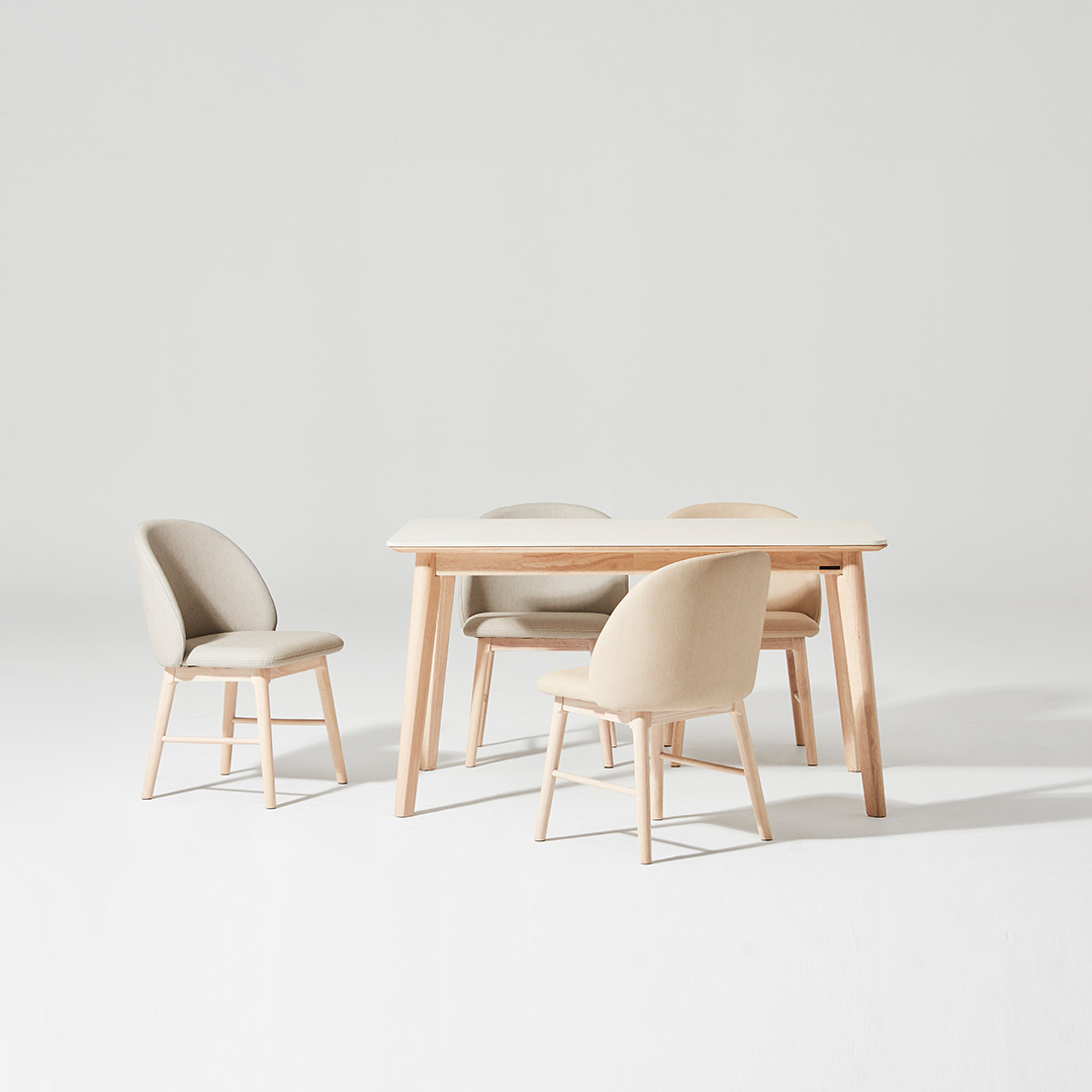 한샘 도노 내추럴 세라믹 4인 식탁세트(컴피 의자4 포함)