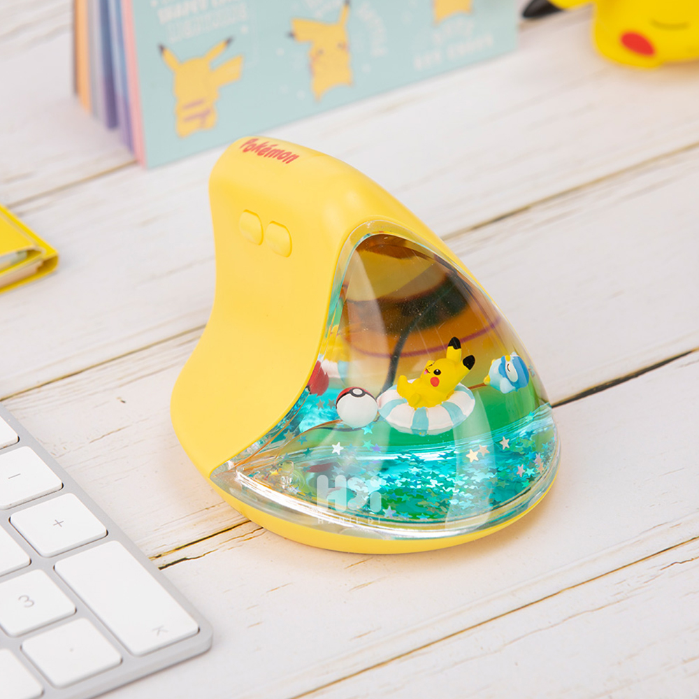 포켓몬 무선 버티컬 마우스 손목보호 인체공학 사무실 피카츄 블루투스마우스