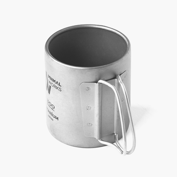 미니멀웍스 티타늄 더블 머그 경량 캠핑 머그컵 300ml, 티탄