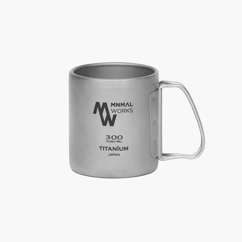 미니멀웍스 티타늄 더블 머그 경량 캠핑 머그컵 300ml, 티탄