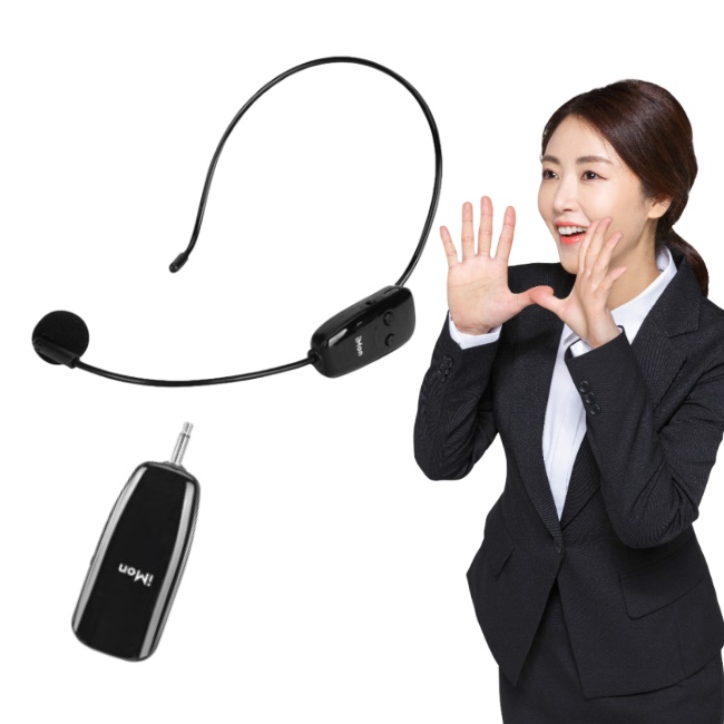무선 헤드셋 컴퓨터용 pc용 강의 마이크 수업 마이크 회의용 마이크 - 메인 이미지